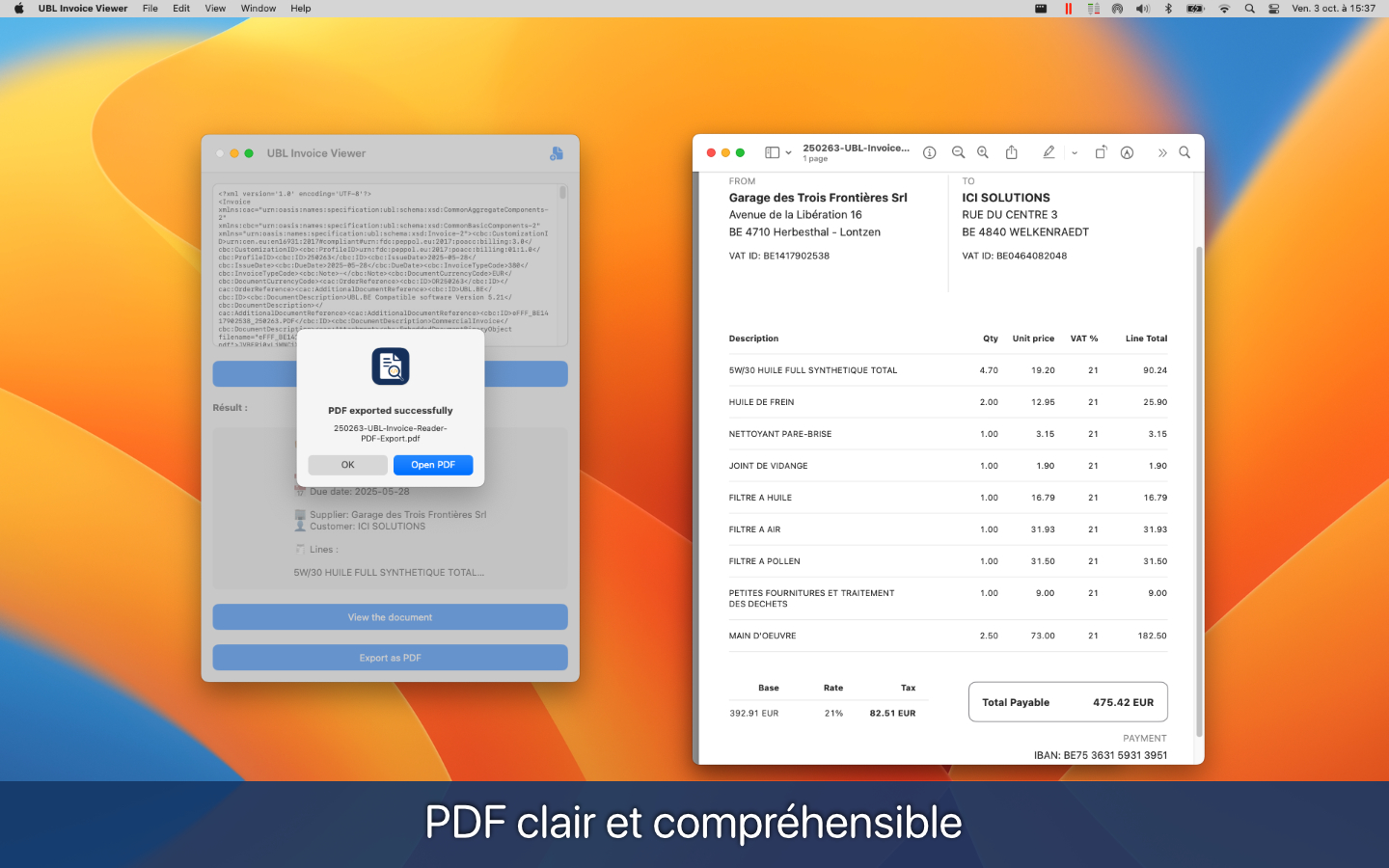 UBL Invoice Viewer - Convertir facilement vos factures lectroniques en PDF et les imprimer